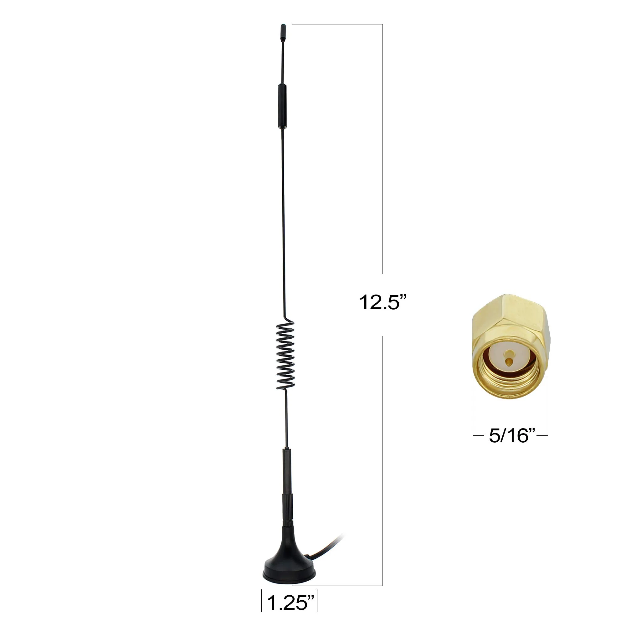 GSM Magnetic Spring Antenna for 4G Routers SMA MALE
